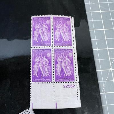 4 Small sheets of Stamps Vintage