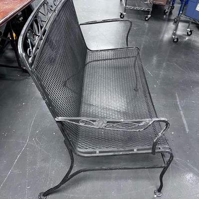 Woodard Iron Patio Bench/Loveseat