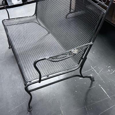 Woodard Iron Patio Bench/Loveseat
