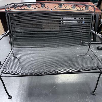 Woodard Iron Patio Bench/Loveseat