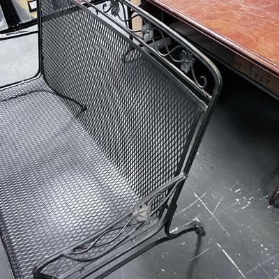 Woodard Iron Patio Bench/Loveseat