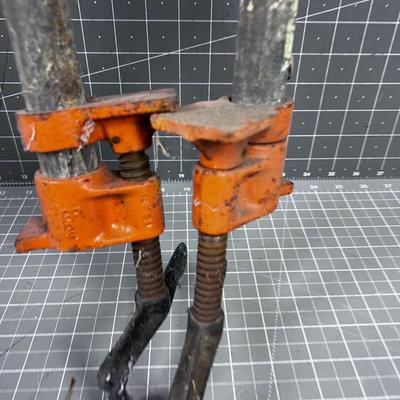 2 Pony Clamps 3/4" inch Pipe Bars