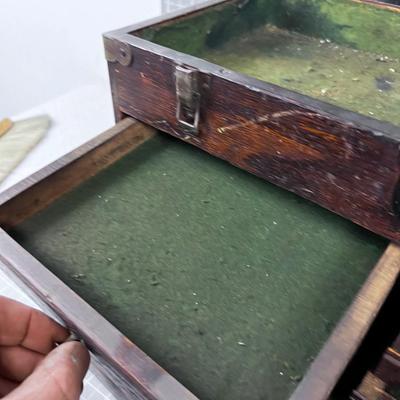 Antique Oak Machinist Tool Box