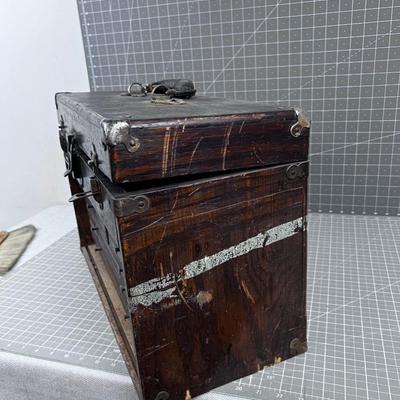 Antique Oak Machinist Tool Box
