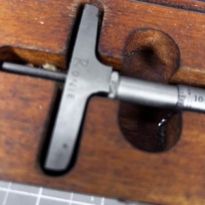 Lufkin No. 513 Depth Guage, In Wood Case