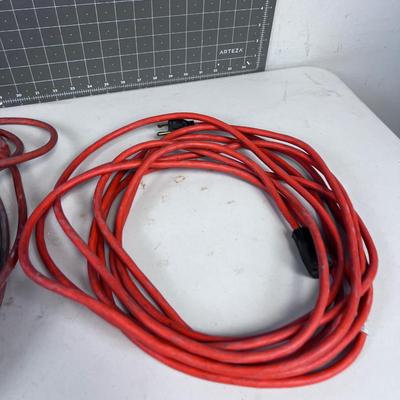 2 Orange Extension Cords