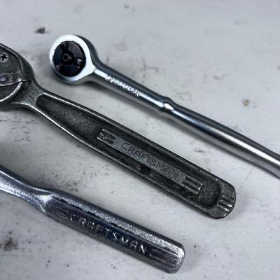 3 Vintage Craftsman Ratchets 
