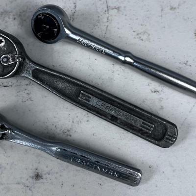 3 Vintage Craftsman Ratchets 