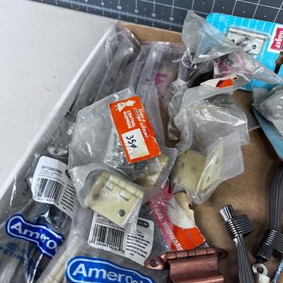 Tray of Hardware Up-Cycled, Antique and Modern 