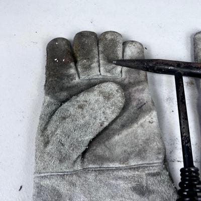 Welding Gloves and Hammer