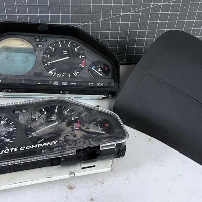BMW or Mercedes Parts 2 Instrument Clusters and an Air Bag
