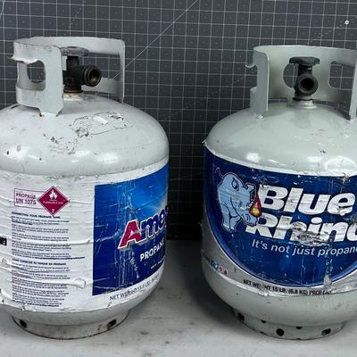 2 Empty Propane Tanks
