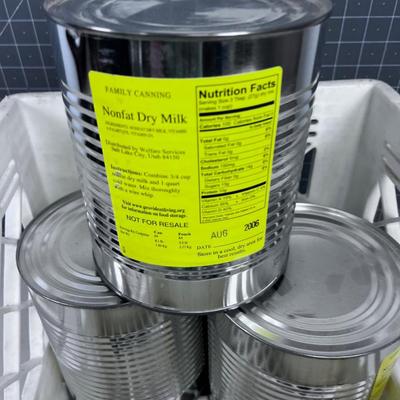 3 Cans of Non-Fat Dry Milk with Crate included