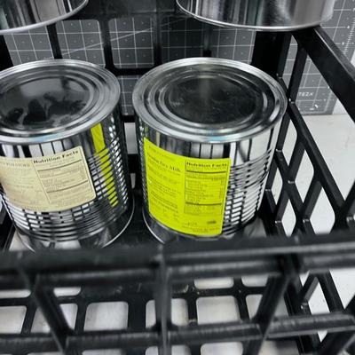 4 Cans: Milk, Potato and 2 macaroni