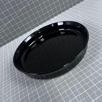 Black Corning Ware Pie Plate or Quiche Plate