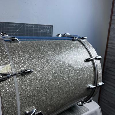 LARGE Drum Silver Sparkle and Blue Brand PHATTIE