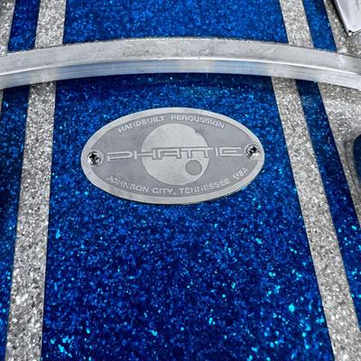 LARGE Drum Silver Sparkle and Blue Brand PHATTIE