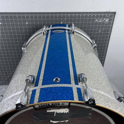 LARGE Drum Silver Sparkle and Blue Brand PHATTIE