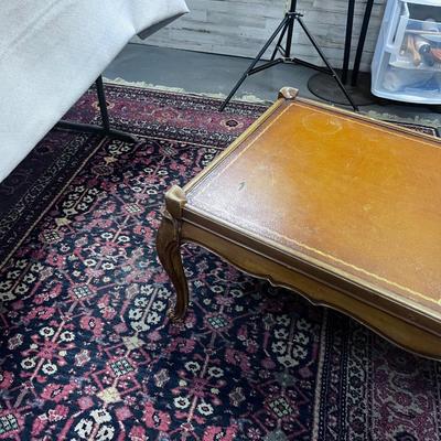 French Proventil Coffee Table Leather Top