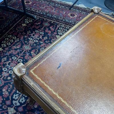 French Proventil Coffee Table Leather Top