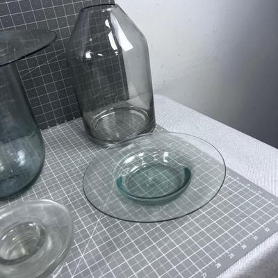 Big Lot of 6 Pieces of Large GLASS ITEMS