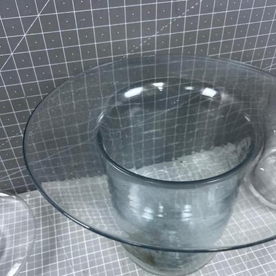 Big Lot of 6 Pieces of Large GLASS ITEMS