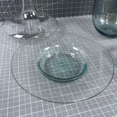Big Lot of 6 Pieces of Large GLASS ITEMS