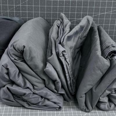 2 Sets of Gray QUEEN Sheets 