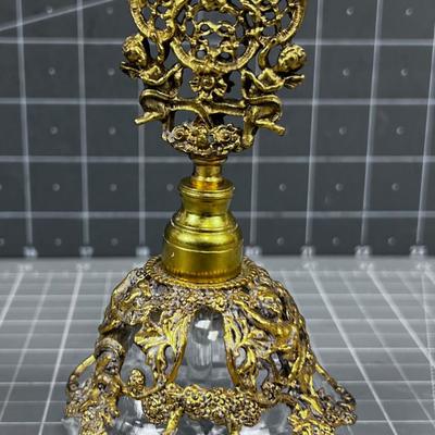 Gilded Crystal Perfume Bottles 