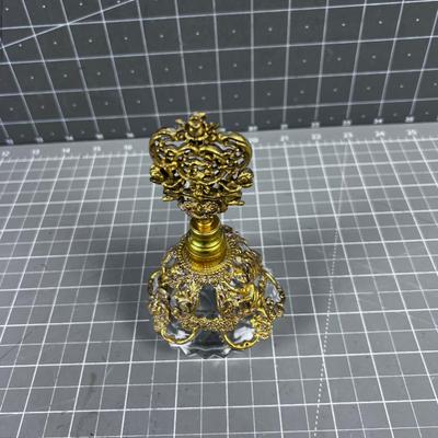 Gilded Crystal Perfume Bottles 