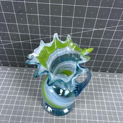 Hand Blown Glass Pitcher 