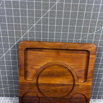 3 Teak Trays  NICE! 