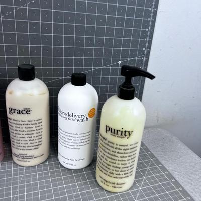 (8) Bottles of Philosophy Soaps, Shampoos and Conditioners 