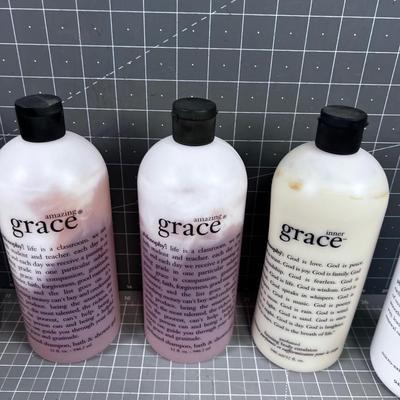 (8) Bottles of Philosophy Soaps, Shampoos and Conditioners 