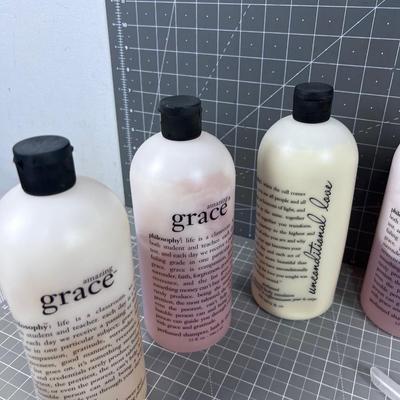(8) Bottles of Philosophy Soaps, Shampoos and Conditioners 
