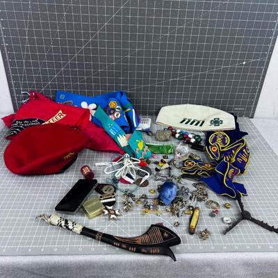 Giant Lot of Bou Scout and other Fraternal Organizations PINS ETC. 