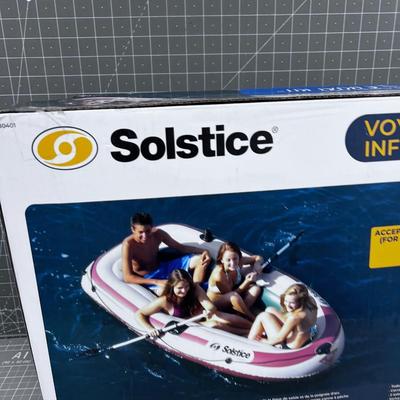 SOLSTICE Inflatable Boat, NEW, Includes Paddles