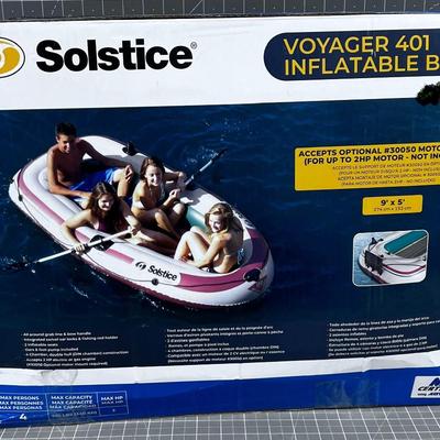 SOLSTICE Inflatable Boat, NEW, Includes Paddles