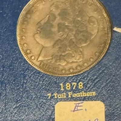 1878 F MORGAN 9 Tail feathers U S COIN 1$