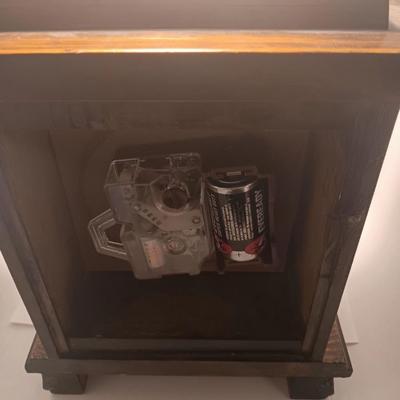 Erin Wooden Mantel Battery Operated Clock with Glass Door