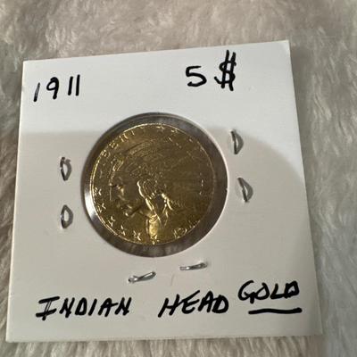 1911 5$. Indian Head Gold Piece