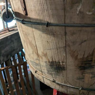Delightful Vintage Wooden Barrel Tub