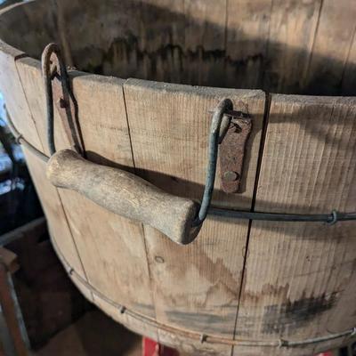 Delightful Vintage Wooden Barrel Tub