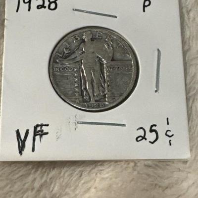 1928 P STANDING LIBERTY VF .25cent