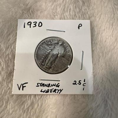 1930 P STANDING LIBERTY VF