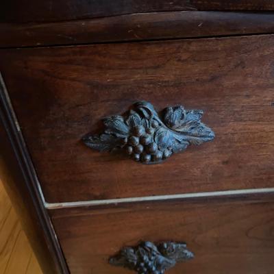 Victorian Chest of Drawers with Marble Top & Mirror (B1-MG)
