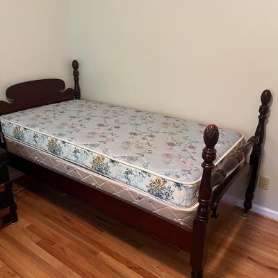 Pair of Wooden Twin Pine Cone Beds (B1-MG)