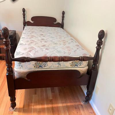 Pair of Wooden Twin Pine Cone Beds (B1-MG)
