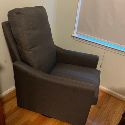 Fabric Upholstered Swivel Rocker (B2-MG)