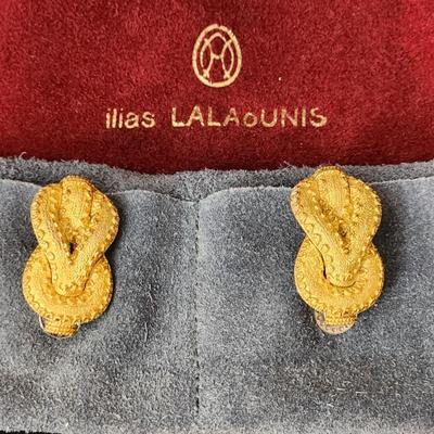 ilias Lalaounis Greek 18kt Gold Earrings